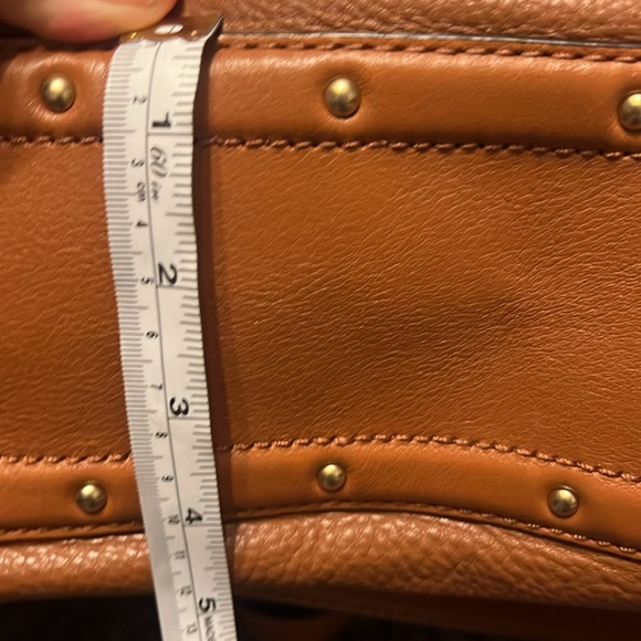 NWOT Large Michael Kors Saddle brown Convertible Studded Satchel - Picture 13 of 13